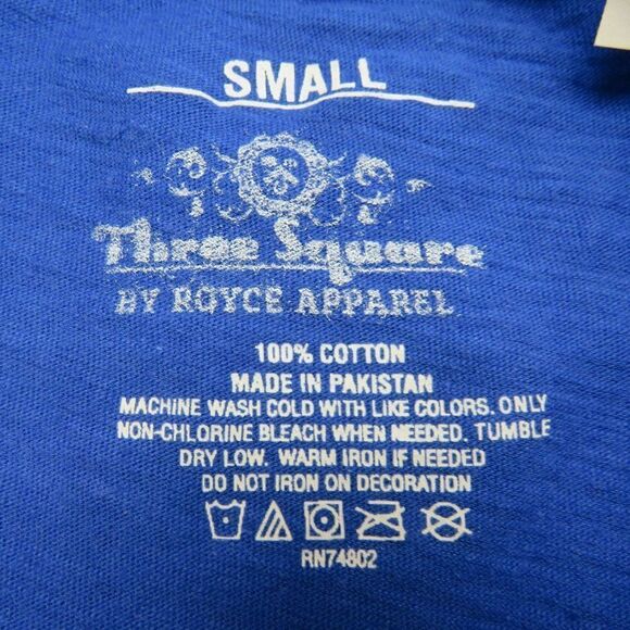 NCAA Kansas University Jayhawks T-Shirt Size Small Blue Short Sleeve - Picture 3 of 7